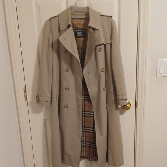 Burberry Khaki Double-Breasted Trench Coat (S) - Picture 1 of 4